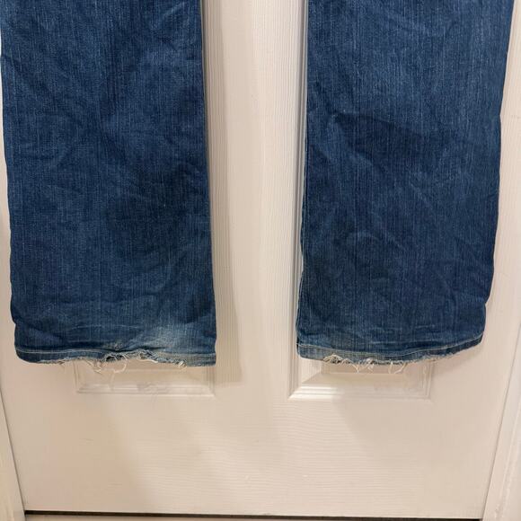 VTG Y2K Yanuk Women’s Worker Boyfriend Jeans Size 31 Bootcut Flare Dark Wash - Picture 5 of 11